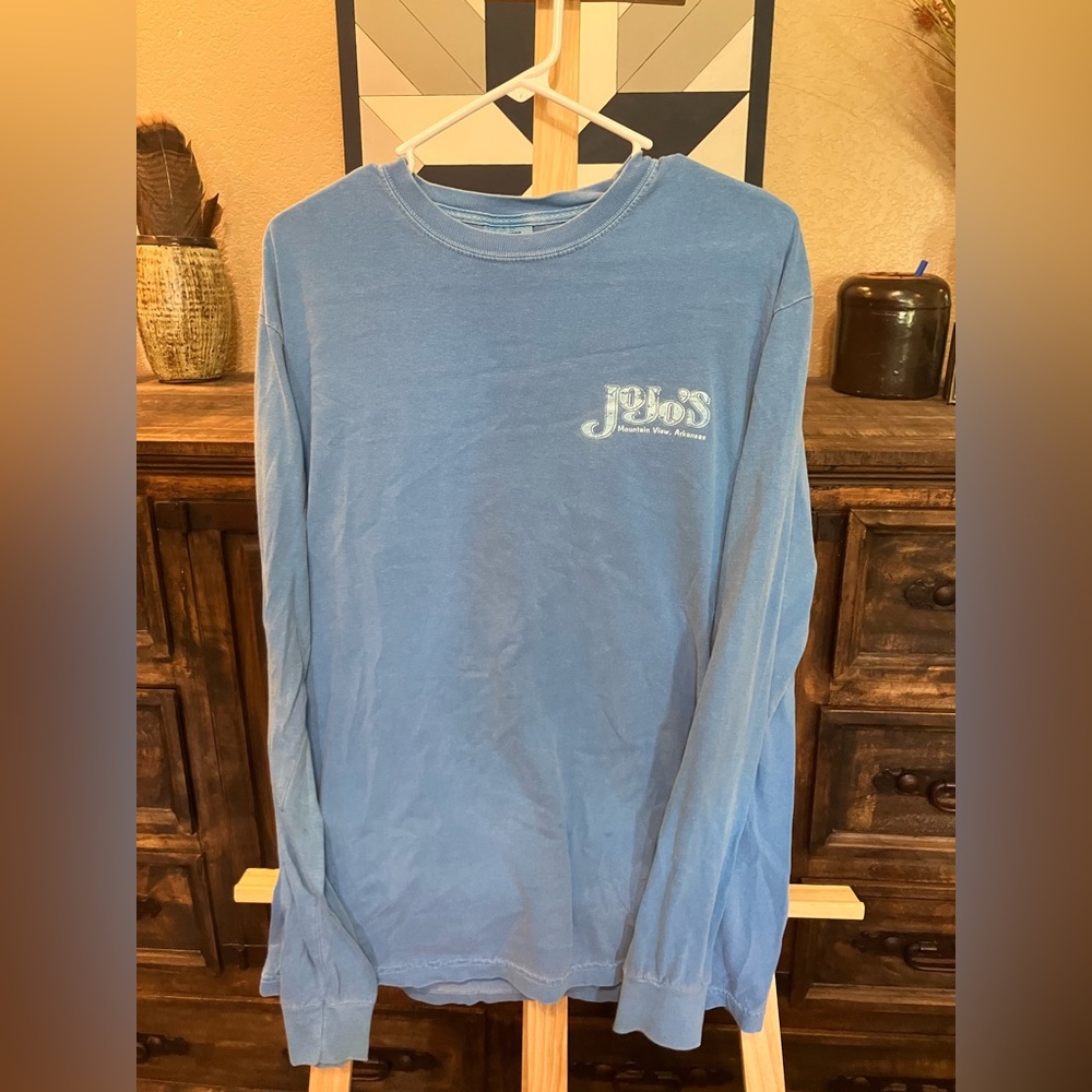Comfort Colors medium blue long sleeve tee